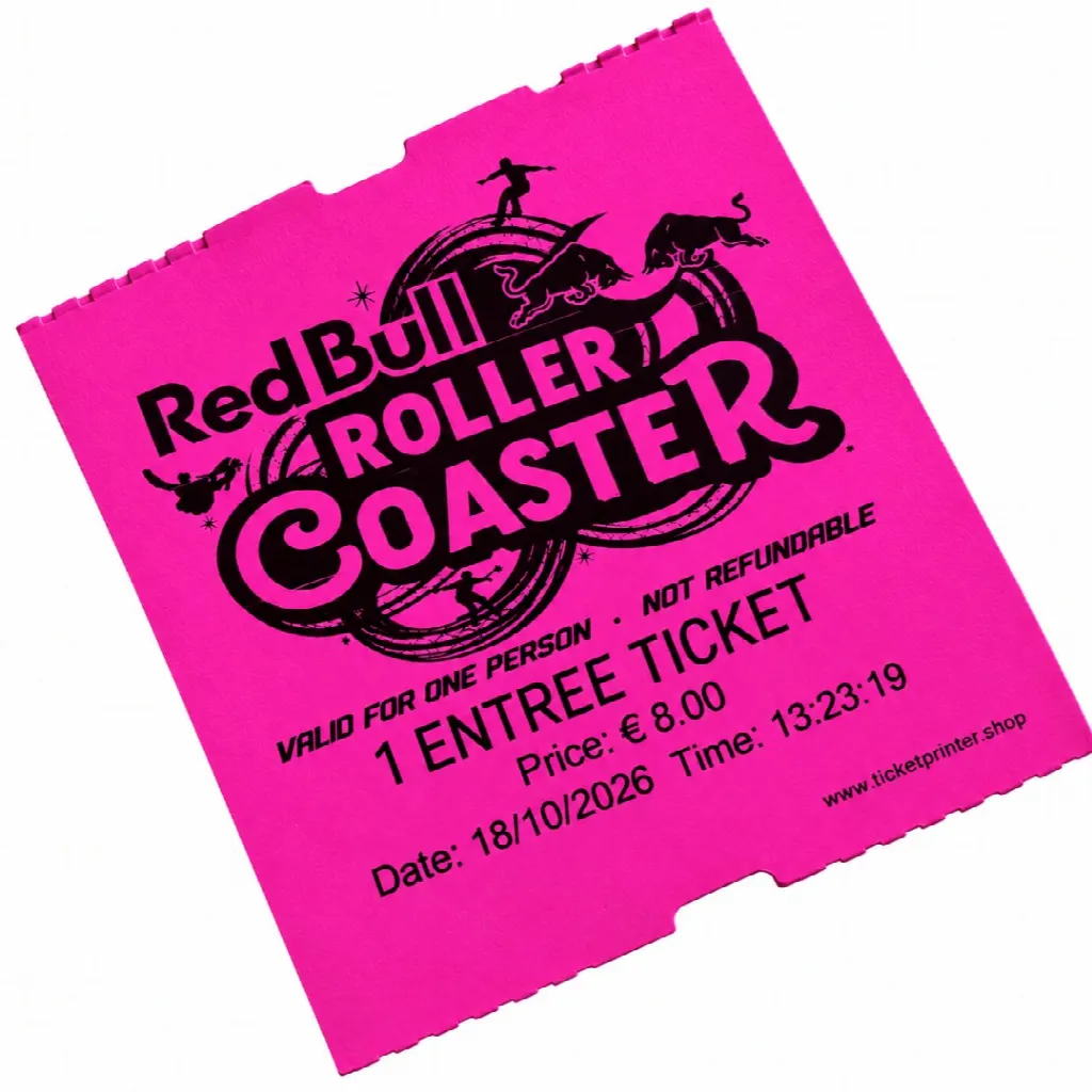 CoatCheck-Rolle, Eintrittskarten „Economy“ ohne Kontrollstreifen, 14×550 Tickets, rosa