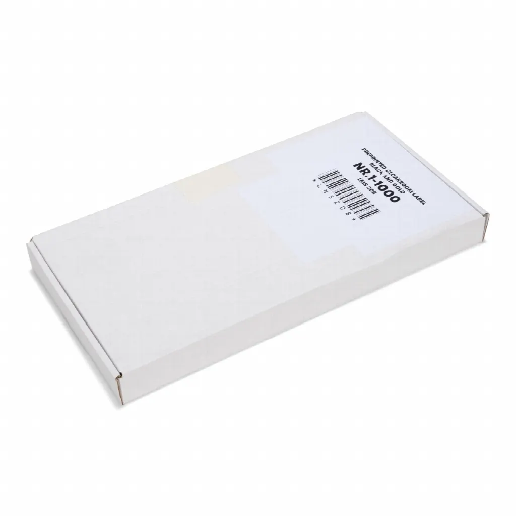 1000 pre-printed cloakroom numbers, black