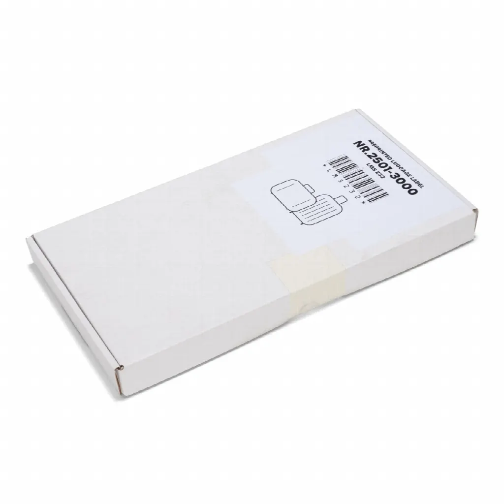 500 etichette adesive prestampate per bagagli, serie 2501-3000