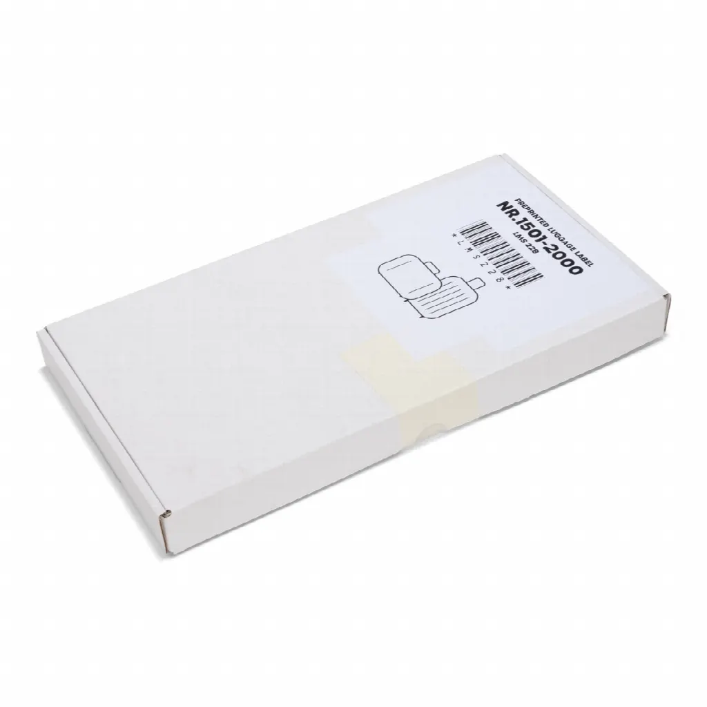 500 etichette adesive prestampate per bagagli, serie 1501 – 2000