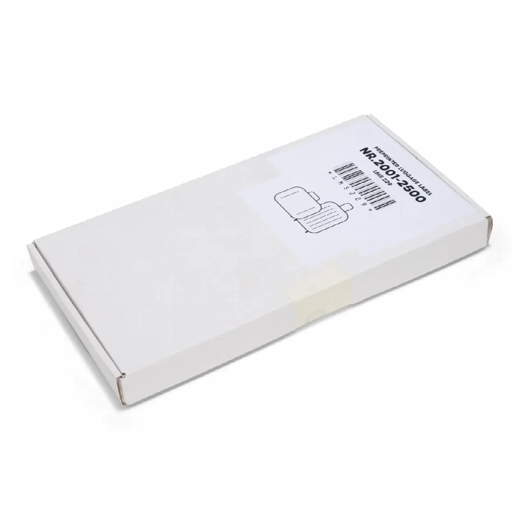 500 etichette adesive prestampate per bagagli, serie 2001-2500
