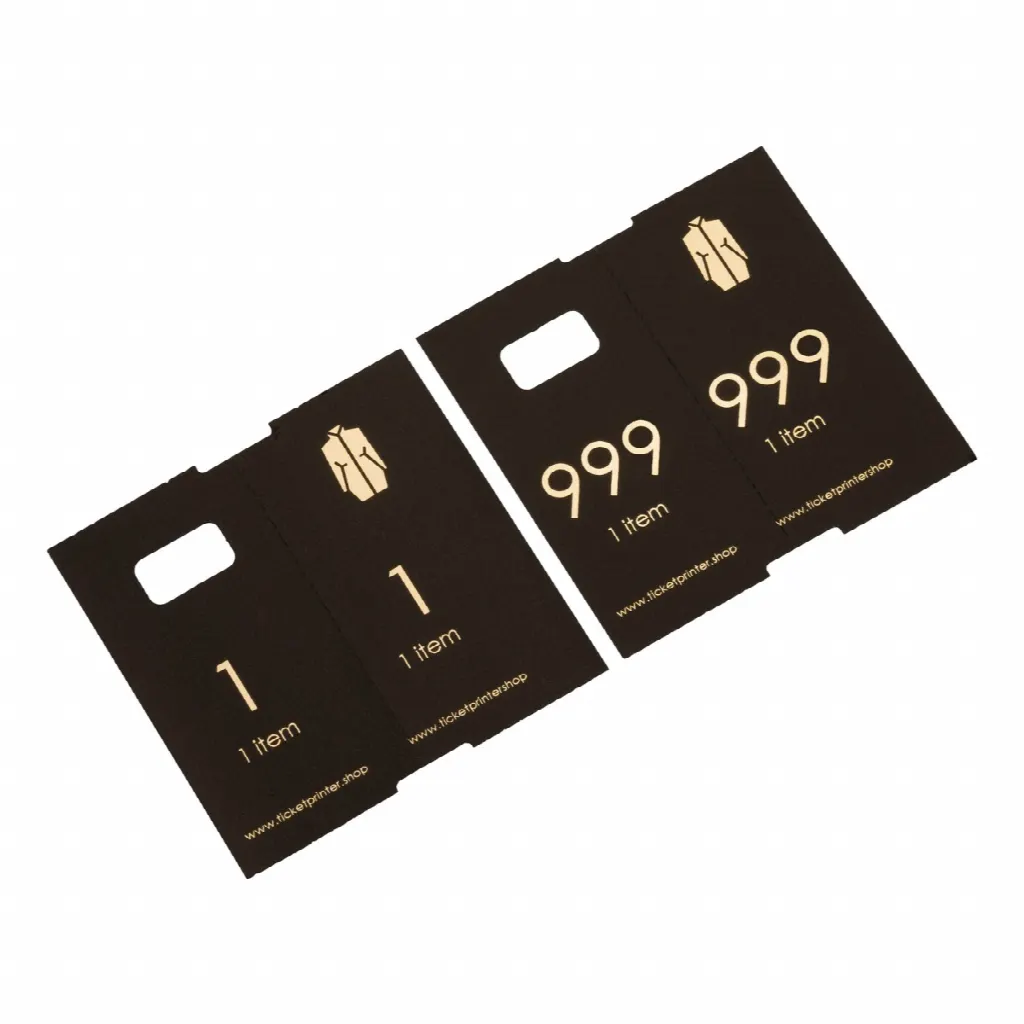 1000 pre-printed cloakroom numbers, black