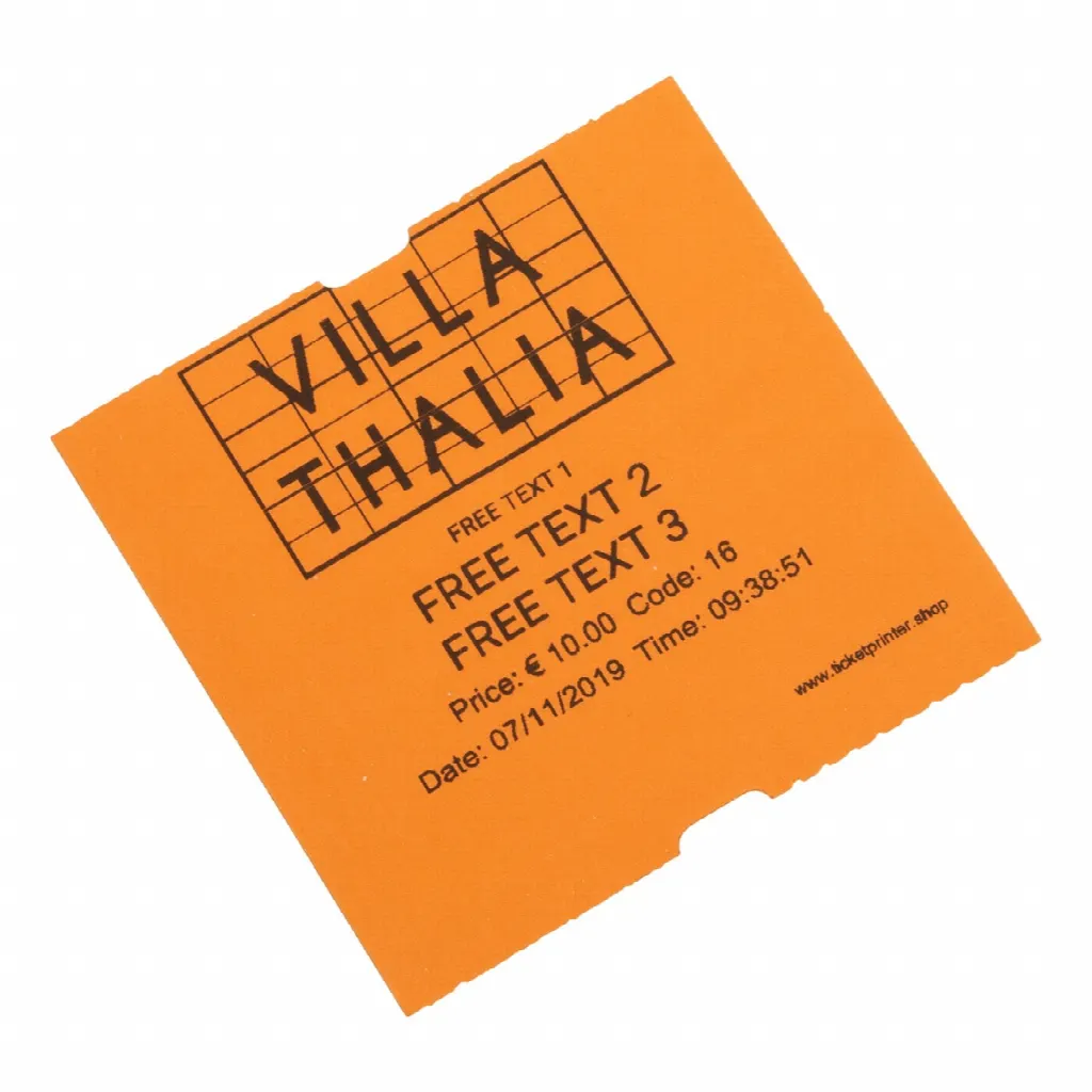 Rouleau de contrôle, tickets d’entrée ‘economy’ sans bande de contrôle, 14 x 550 tickets, 4 couleurs