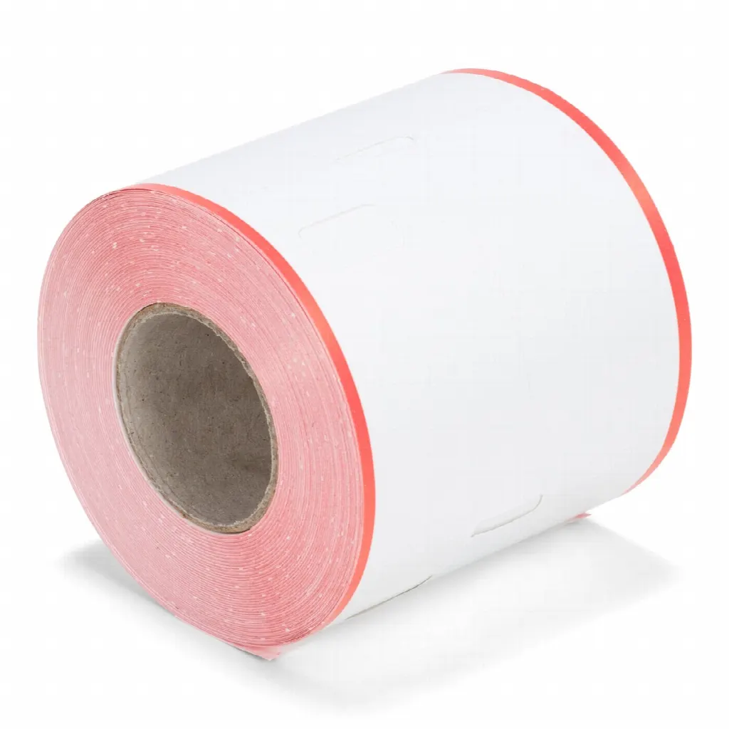 Coatcheck cloakroom tickets, 14 rolls x 325 tickets, white with red
