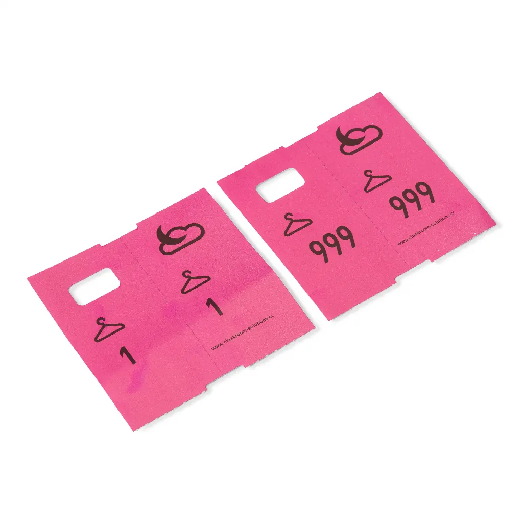 Garderobennummern in 5 Farben kaufen | 5×1000. Angebot: 4000 + 1000 Tickets gratis!