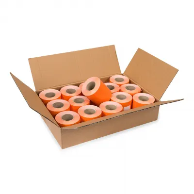 Coatcheck Garderobetickets, 14 Rollen x 325 Tickets, Orange.